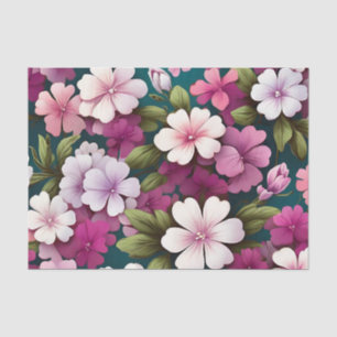 Phlox Colourful Floral Pattern Tissue Paper