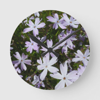Phlox flower round clock