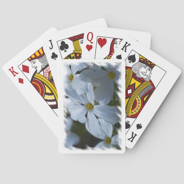 Phlox White Edge Playing Cards (Back)