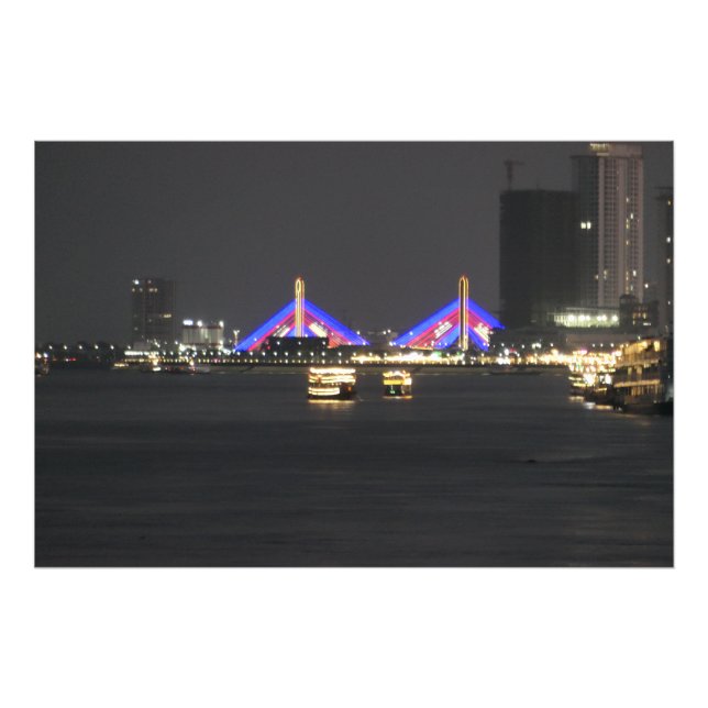 Phnom Penh By Night Photo Print (Front)