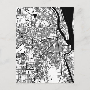 Phnom Penh Cambodia City Map Postcard