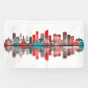 Phnom Penh Cambodia Skyline Banner