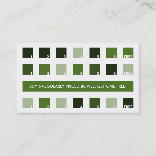 PHO customer appreciation (mod squares) Loyalty Card (Front)