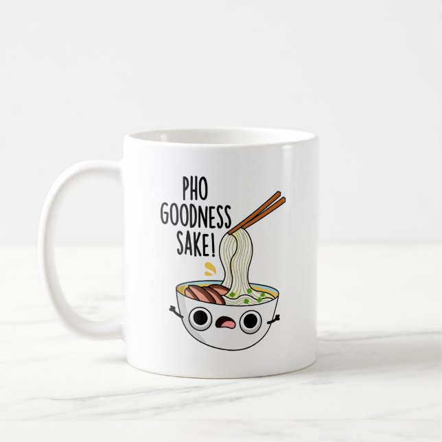 Pho Goodness Sake Funny Noodle Pun  Coffee Mug (Left)
