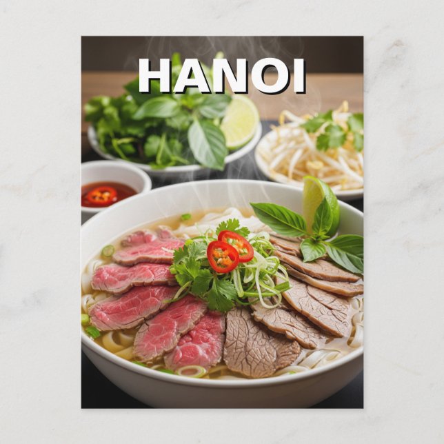 Pho Hanoi Vietnam Travel Postcard (Front)
