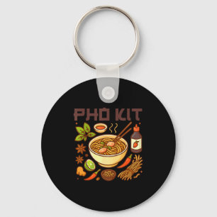 Pho Kit Funny Japanese Food Vintage Ramen Pho Kit  Keychain
