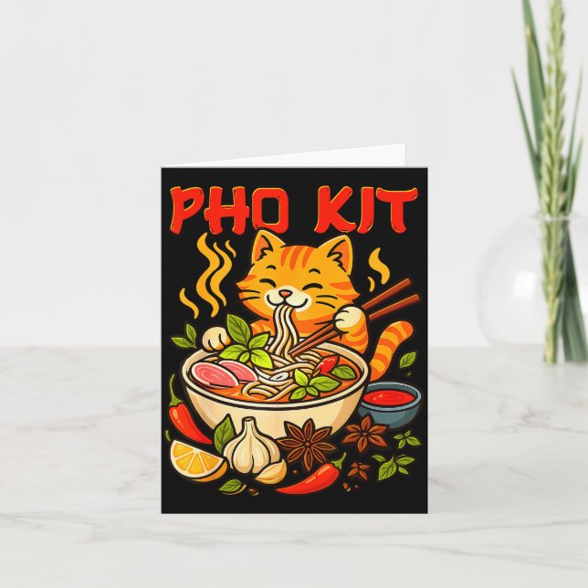 Pho Kit Mariners Cat Funny Meme  Card (Front)