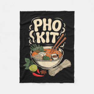 Pho Kit Vietnamese Noodle Soup Bowl Herbs Lime Chi Fleece Blanket