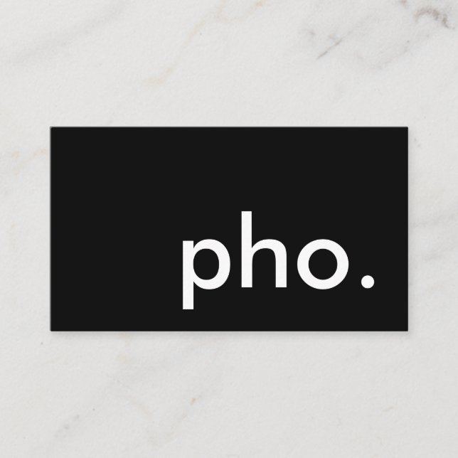 pho. loyalty punch card (Front)