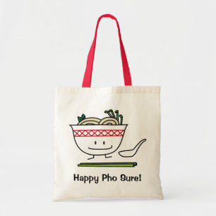 Pho Noodle Bowl Vietnam soup spoon chopsticks Tote Bag