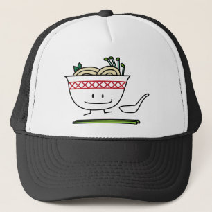 Pho Noodle Bowl Vietnam soup spoon chopsticks Trucker Hat