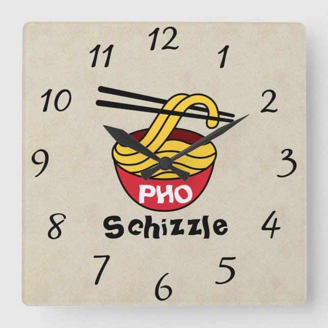 PHO Schizzle Wall Clock (Front)