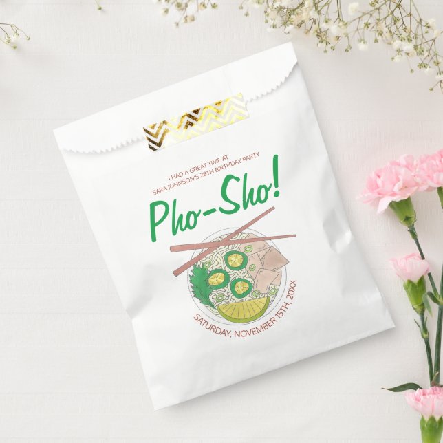 Pho Sho! Vietnamese Soup Funny Birthday Party Favour Bag (Sealed)