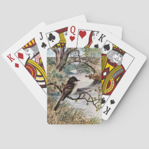 Phoebe and Stone Bridge Over Creek Playing Cards