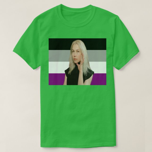 Phoebe Bridgers Asexual Pride Flag T-Shirt (Design Front)