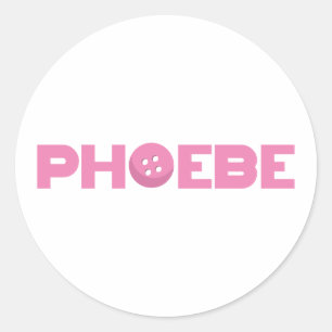 Phoebe button classic round sticker