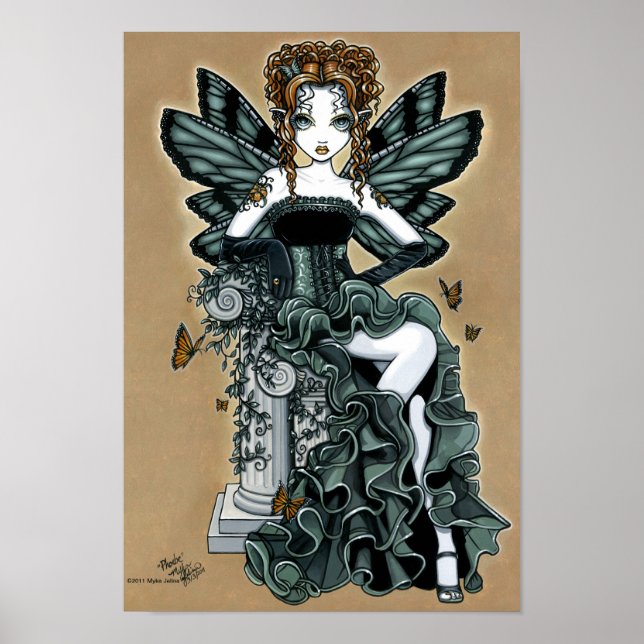 "Phoebe" Couture gothique Poster de la fée papillo (Devant)