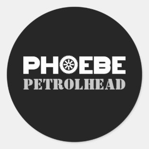 Phoebe Petrolhead Classic Round Sticker
