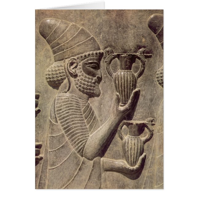 Phoenician carrying two offering, detail relief (Front)