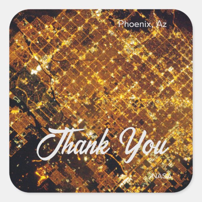 Phoenis, Az NASA Photo Square Sticker (Front)