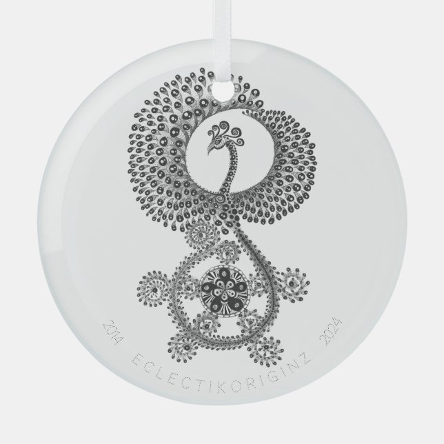 Phoenix 10 Year Glass Ornament (Front)