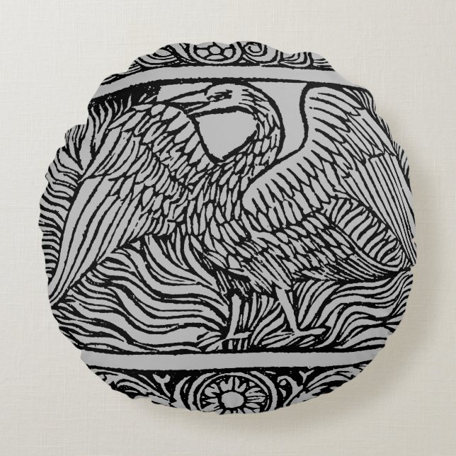 Phoenix, 1524 round pillow (Front)