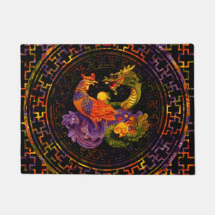 Phoenix and Dragon - in color Doormat