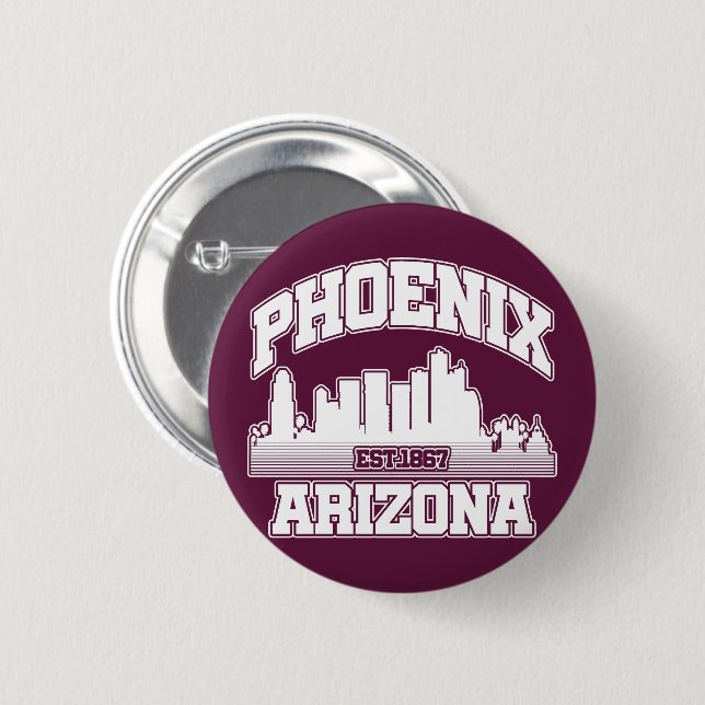Phoenix,Arizona 2 Inch Round Button (Front & Back)