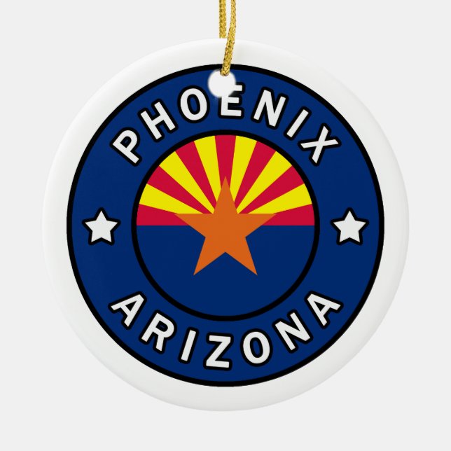 Phoenix Arizona Ceramic Ornament (Front)