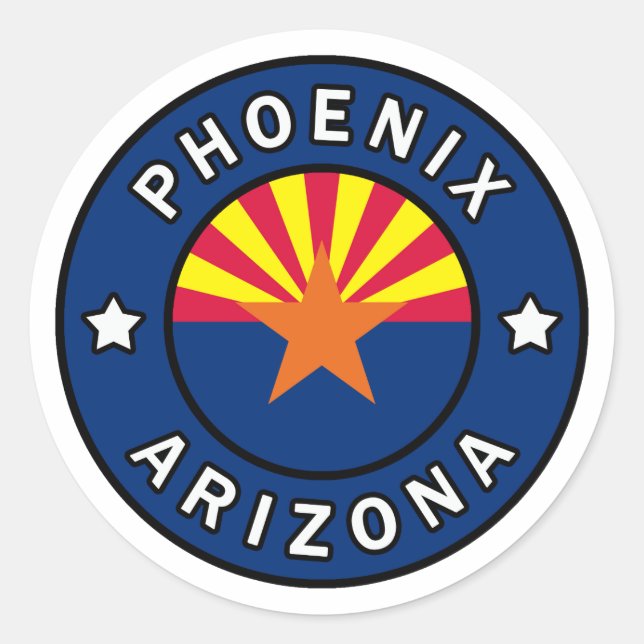 Phoenix Arizona Classic Round Sticker (Front)