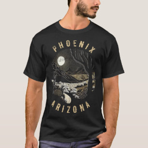 Phoenix Arizona Desert At Night Painting T-Shirt