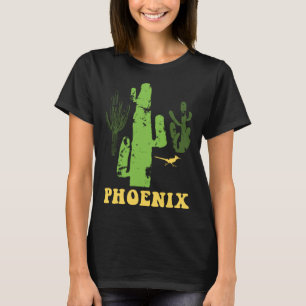 Phoenix Arizona Desert Cactus Roadrunner Scene T-Shirt