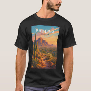 Phoenix Arizona Illustration Travel Art Vintage T-Shirt