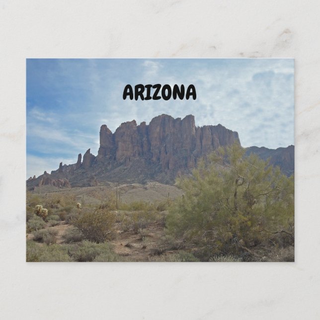 Phoenix Arizona Mountains in the Desert Greeting Postcard (Front)