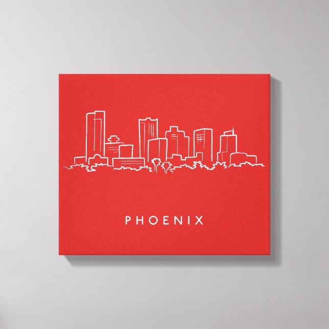 Phoenix Arizona Skyline Canvas Print (Front)