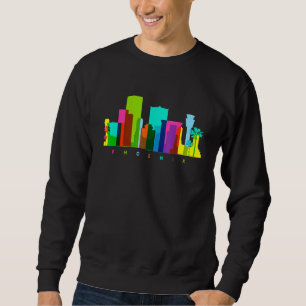 Phoenix Arizona Skyline Colourful American Citysca Sweatshirt