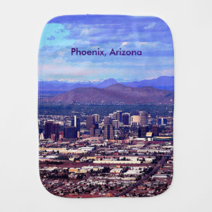 Phoenix Arizona Skyline in Daytime Burp Cloth