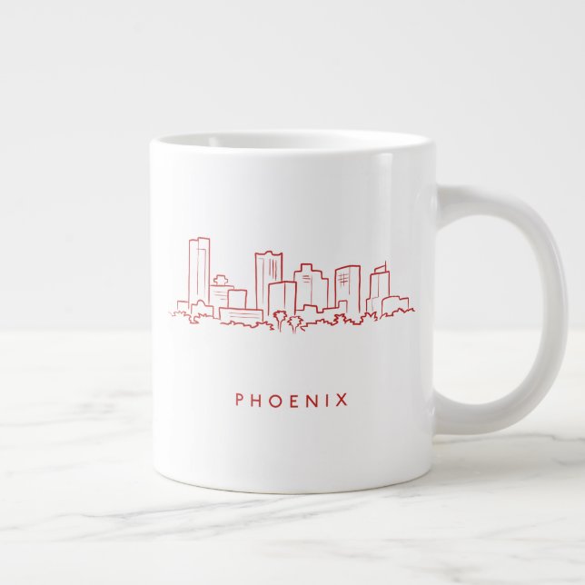 Phoenix Arizona Skyline Large Coffee Mug (Right)
