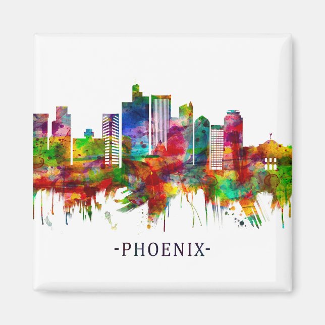 Phoenix Arizona Skyline Magnet (Front)