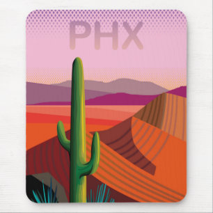 Phoenix Arizona   Travel Poster Mouse Pad