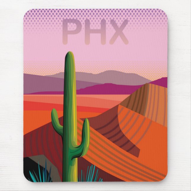 Phoenix Arizona | Travel Poster Mouse Pad (Front)
