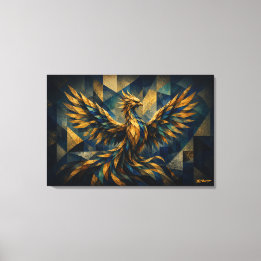 Phoenix Ascendant | Cubist Rebirth Limited Edition Canvas Print