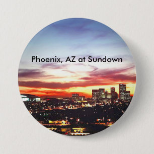 Phoenix, AZ at Sundown 3 Inch Round Button