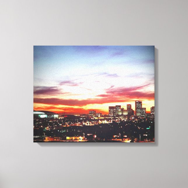 Phoenix, AZ at Sundown Canvas Print (Front)