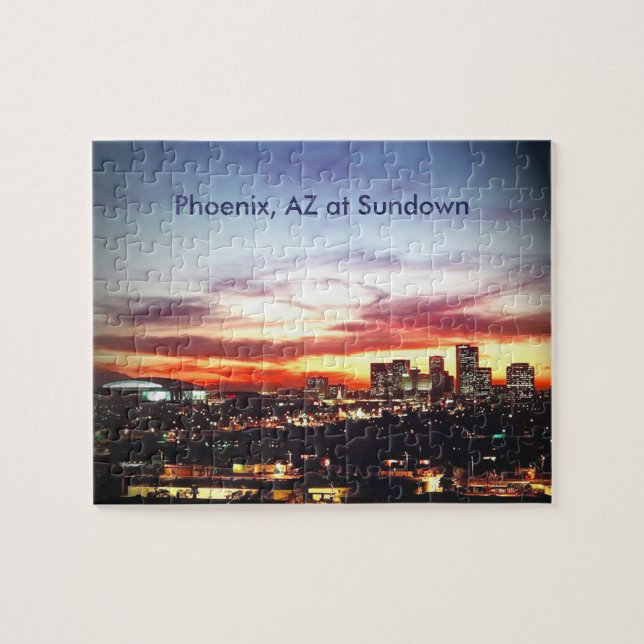 Phoenix, AZ at Sundown Jigsaw Puzzle (Horizontal)