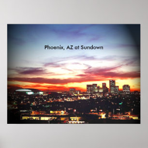Phoenix, AZ at Sundown Poster
