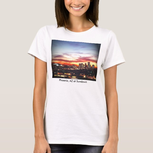 Phoenix, AZ at Sundown T-Shirt (Front)