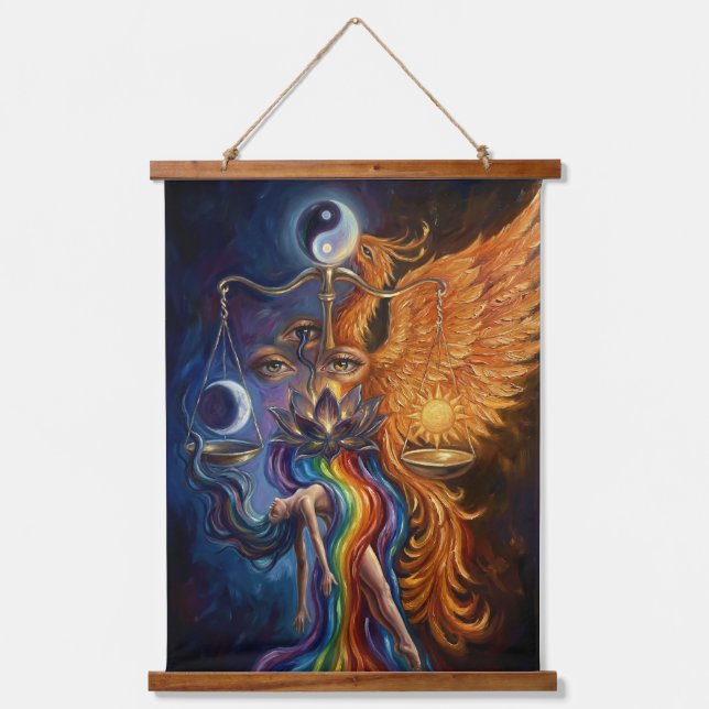 Phoenix Balance Spiritual Wall Tapestry (Front)