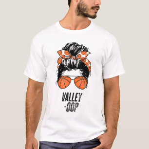 Phoenix Basketball Valley -Oop messy bun sun baske T-Shirt