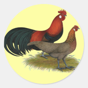 Phoenix: BB Red Pair Classic Round Sticker